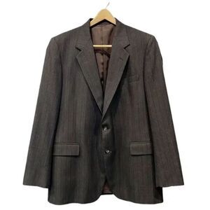 Varra by Italy Men’s 100% Wool Suit Blazer Lined Brown Pin‎ striped Sz 49